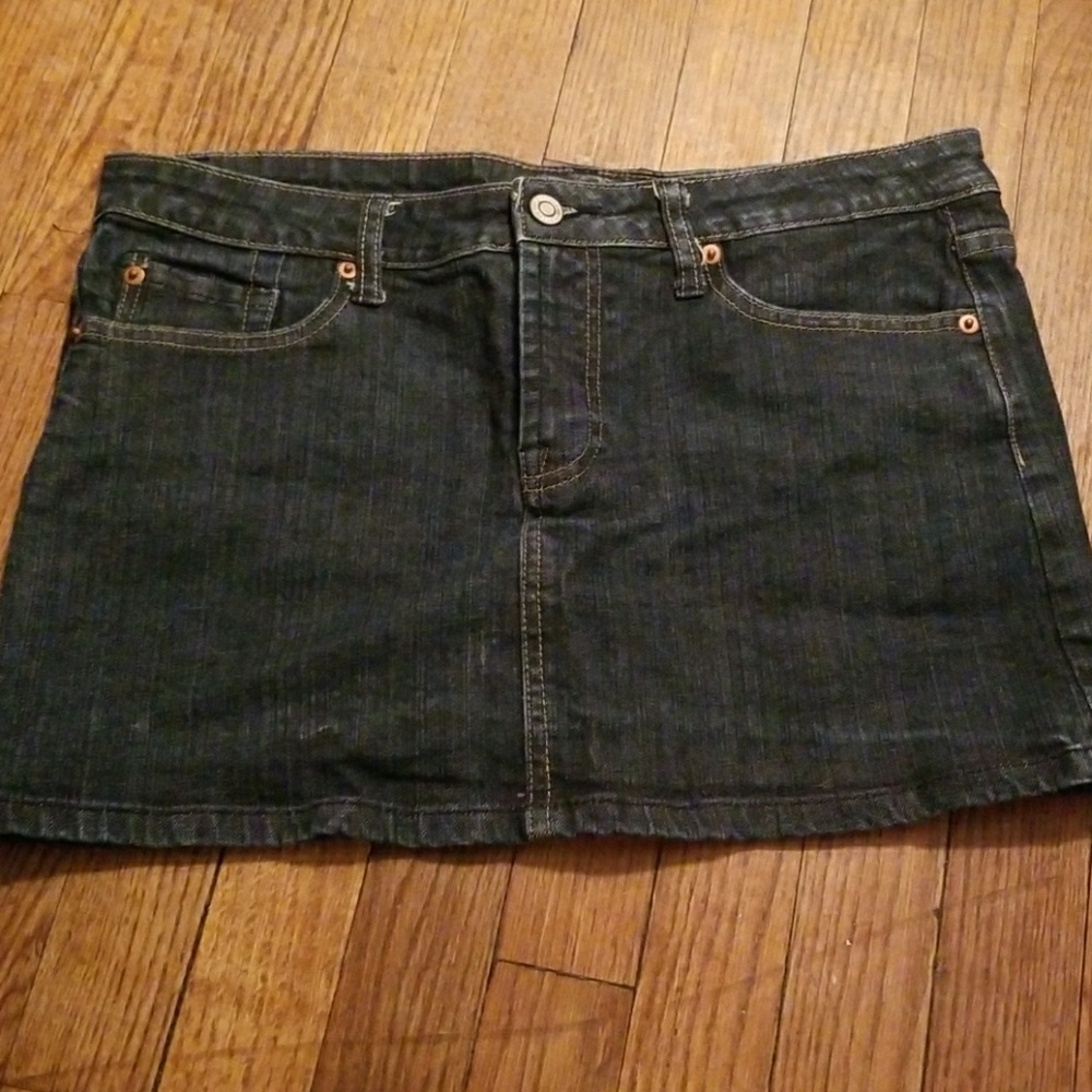 Denim mini skirt